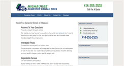 Desktop Screenshot of dumpsterrentalmilwaukeewi.org